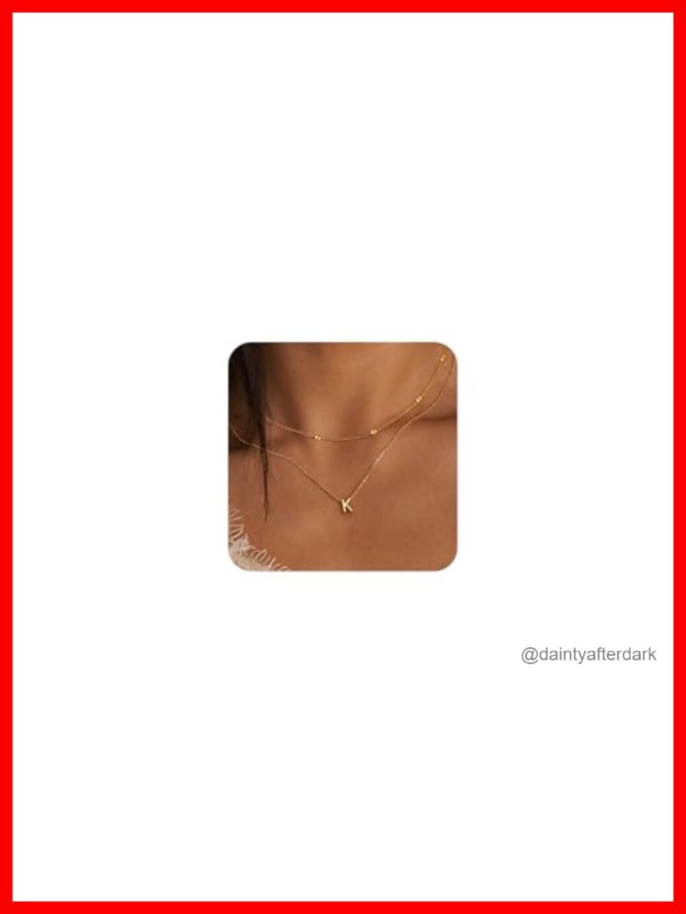 14k Gold Plated Initial Necklace Layered Dainty Pendant Letter Jewelry Gift for